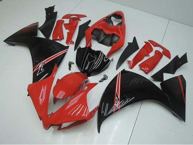 Rojo Negro Carenado Moto Yamaha R1 12-14 Rojo Negro Carenado Moto Yamaha R1 12-14