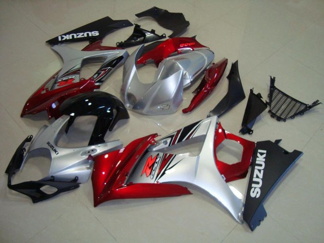 Rojo Negro Plata Carenado & Plástico Moto Suzuki GSXR 1000 K7 07-08 Rojo Negro Plata Carenado & Plástico Moto Suzuki GSXR 1000 K7 07-08