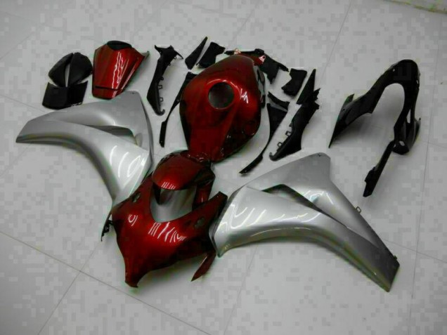 Rojo Plata ABS Moto Plástico Honda CBR 1000 RR 08-11 Rojo Plata ABS Moto Plástico Honda CBR 1000 RR 08-11