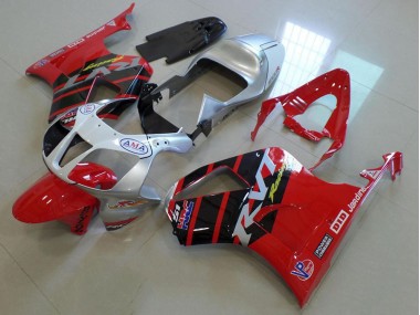 Rojo Plata Carenado Moto Honda VTR 1000 00-06