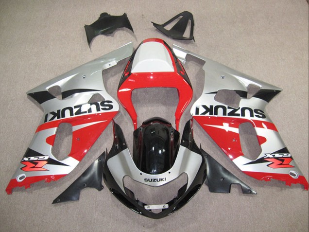 Rojo Plata Carenado Moto Suzuki GSXR 600 K1 K2 K3 01-03 Rojo Plata Carenado Moto Suzuki GSXR 600 K1 K2 K3 01-03