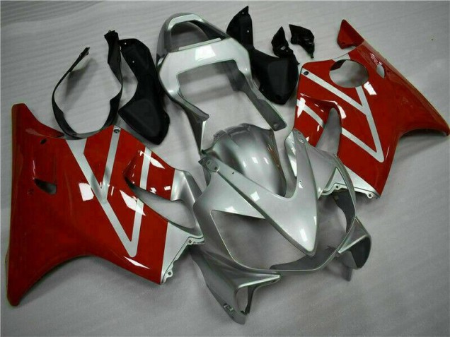 Rojo Plata Kit Completo Carenado Moto Honda CBR 600 F4i 01-03 Rojo Plata Kit Completo Carenado Moto Honda CBR 600 F4i 01-03