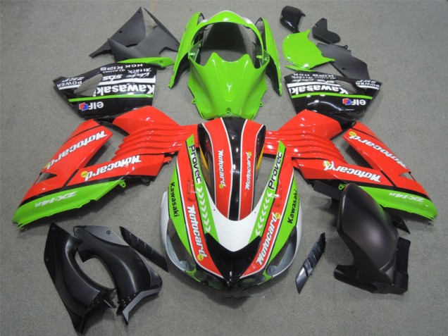 Rojo Verde Motocard Carenado Moto Kawasaki ZX14R ZZR 1400 06-11 Rojo Verde Motocard Carenado Moto Kawasaki ZX14R ZZR 1400 06-11