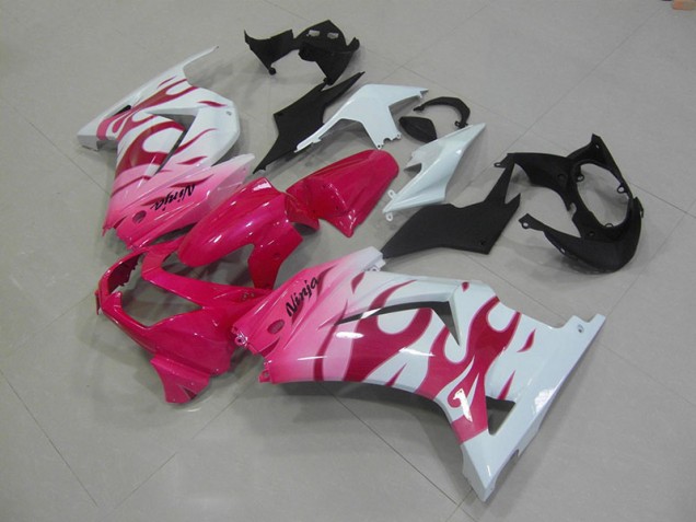 Rosa Blanco Carenado Moto Kawasaki ZX 250R 08-12 Rosa Blanco Carenado Moto Kawasaki ZX 250R 08-12