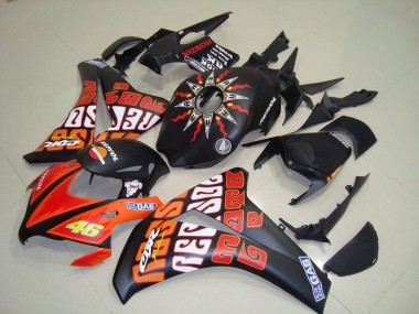 Rossi Negro Mate Carenado Moto Honda CBR 1000 RR 08-11
