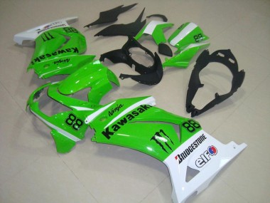 Verde & Blanco Carenado Moto Kawasaki ZX 250R 08-12