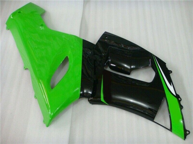 Verde Blanco Negro Carenado Moto Kawasaki ZX6R 05-06 Verde Blanco Negro Carenado Moto Kawasaki ZX6R 05-06