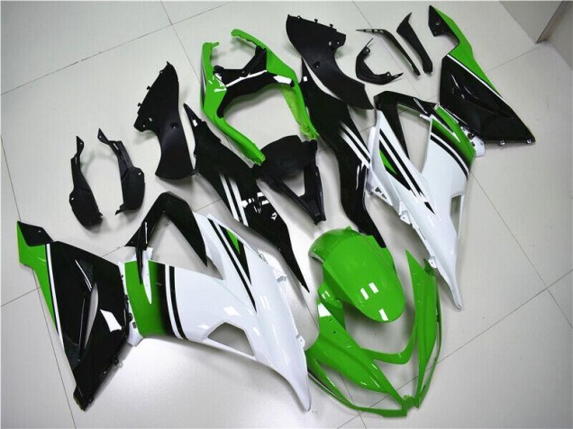 Verde Blanco Negro Carenado Moto Kawasaki ZX6R 13-18 Verde Blanco Negro Carenado Moto Kawasaki ZX6R 13-18
