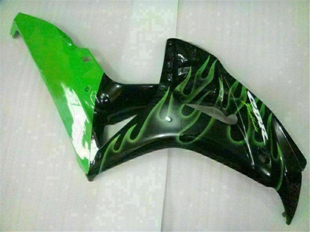 Verde Llama Negro Carenado Moto Honda CBR 1000 RR 06-07 Verde Llama Negro Carenado Moto Honda CBR 1000 RR 06-07