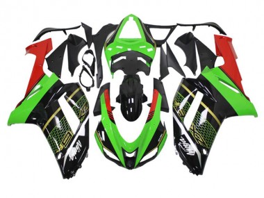 Verde Negro ABS Moto Plástico Kawasaki ZX6R 07-08