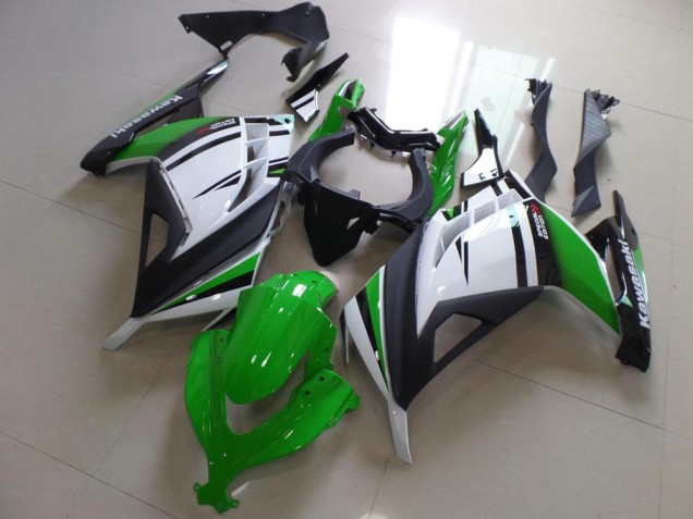 Verde Negro & Blanco Carenado Moto Kawasaki ZX 300R 13-16 Verde Negro & Blanco Carenado Moto Kawasaki ZX 300R 13-16