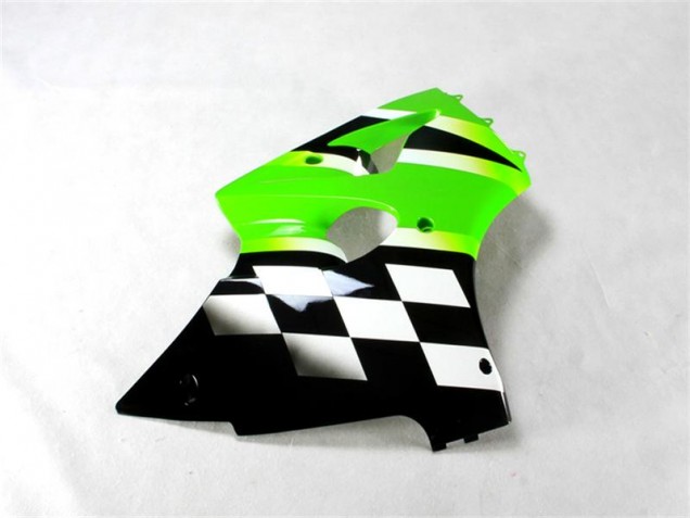 Verde Negro Blanco Kits ABS Carenado Motocicleta Kawasaki ZX6R 00-02 Verde Negro Blanco Kits ABS Carenado Motocicleta Kawasaki ZX6R 00-02