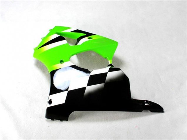 Verde Negro Blanco Kits ABS Carenado Motocicleta Kawasaki ZX6R 00-02 Verde Negro Blanco Kits ABS Carenado Motocicleta Kawasaki ZX6R 00-02