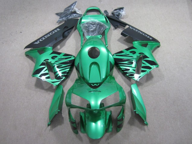 Verde Negro Carenado Moto Honda CBR 600 RR 03-04 Verde Negro Carenado Moto Honda CBR 600 RR 03-04