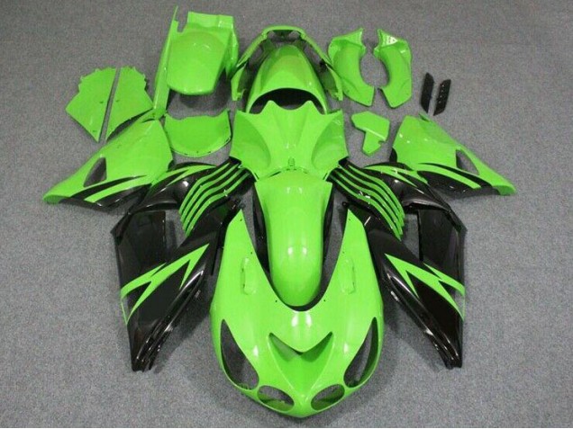 Verde Negro Carenado Moto Kawasaki ZX14R ZZR 1400 06-11 Verde Negro Carenado Moto Kawasaki ZX14R ZZR 1400 06-11