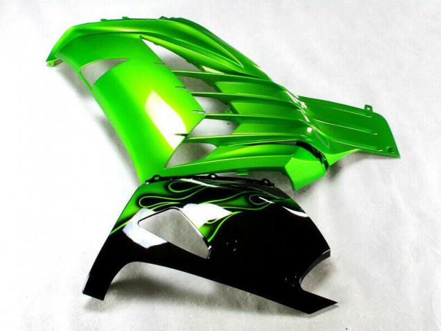 Verde Negro Carenado Moto Kawasaki ZX14R ZZR 1400 12-21 Verde Negro Carenado Moto Kawasaki ZX14R ZZR 1400 12-21