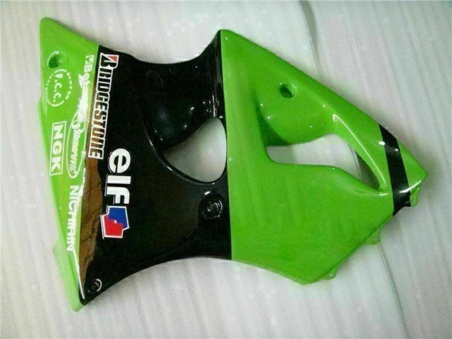 Verde Negro Inyección Kit Carenado Moto Kawasaki ZX6R 00-02 Verde Negro Inyección Kit Carenado Moto Kawasaki ZX6R 00-02
