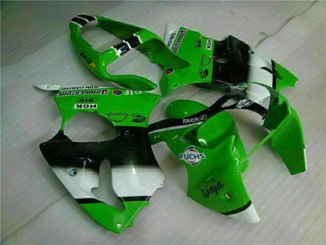 Verde Negro Inyección Kits Carenado Moto Kawasaki ZX6R 00-02 Verde Negro Inyección Kits Carenado Moto Kawasaki ZX6R 00-02