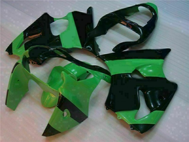 Verde Negro Kit Carenado Inyección Kawasaki ZX6R 00-02 Verde Negro Kit Carenado Inyección Kawasaki ZX6R 00-02