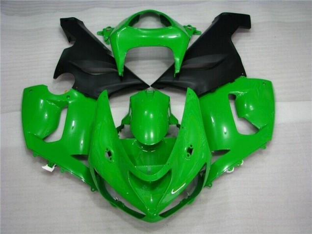 Verde Negro Mate Carenado Moto Kawasaki ZX6R 05-06 Verde Negro Mate Carenado Moto Kawasaki ZX6R 05-06