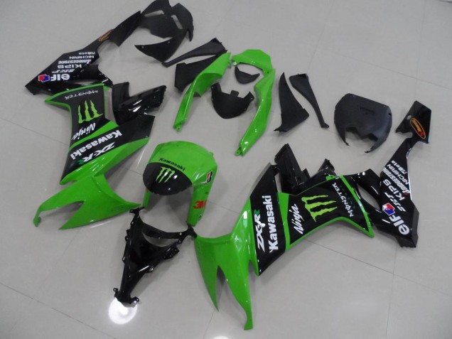 Verde & Negro Monster Carenado Moto Kawasaki ZX10R 08-10 Verde & Negro Monster Carenado Moto Kawasaki ZX10R 08-10