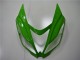 Verde Negro Plástica Moto Kawasaki ZX6R 13-18 Verde Negro Plástica Moto Kawasaki ZX6R 13-18