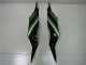 Verde Negro Plástica Moto Kawasaki ZX6R 13-18 Verde Negro Plástica Moto Kawasaki ZX6R 13-18