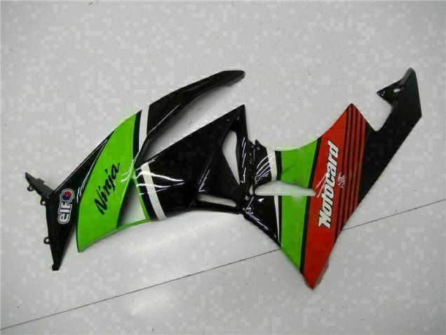 Verde Negro Rojo Carenado Moto Kawasaki ZX6R 09-12 Verde Negro Rojo Carenado Moto Kawasaki ZX6R 09-12