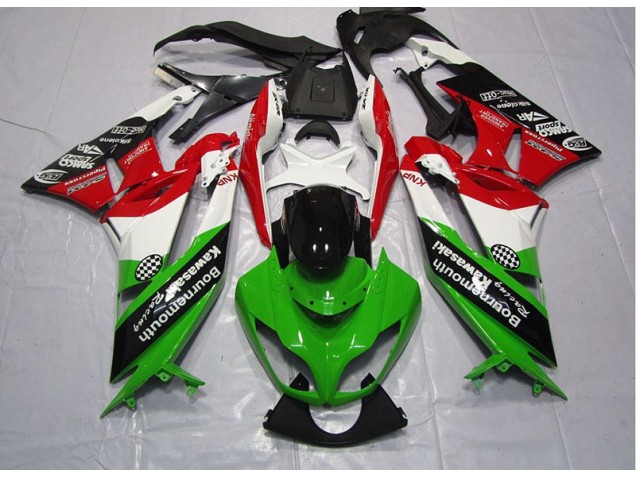 Verde Rojo Carenado Moto Kawasaki ZX6R 09-12 Verde Rojo Carenado Moto Kawasaki ZX6R 09-12